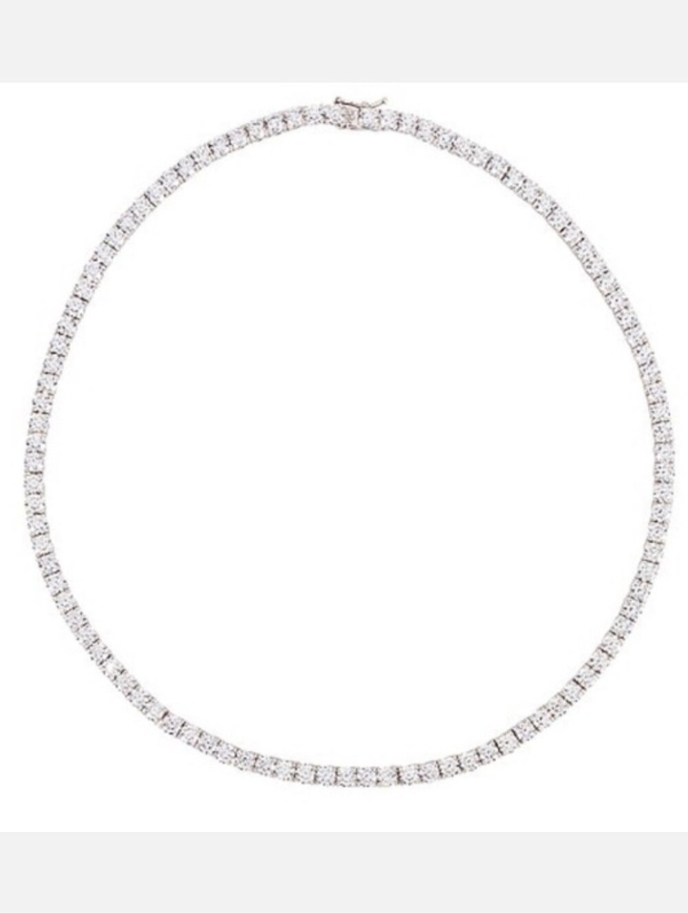Daniela Swaebe Silver Jewel Roundcut Tennis Necklace NWOT